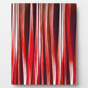 Plaque Photo Motif abstrait rayé rouge d'aventure impulsive