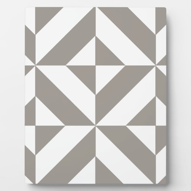 Plaque Photo Motif de cube géométrique gris argenté (Devant)