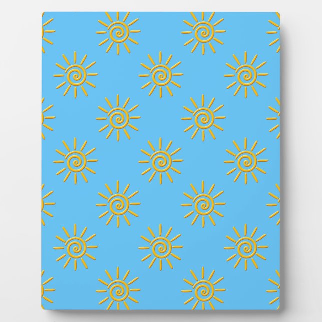 Plaque Photo motif de dessin 3D Jaune Sun (Devant)