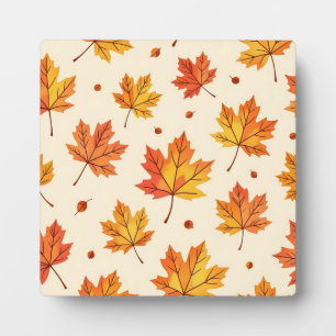 Plaque Photo Motif de feuilles d'érable tombant en automne