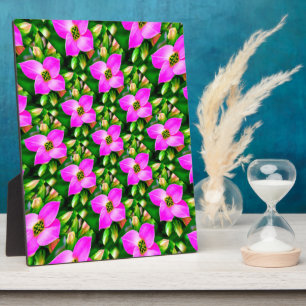Plaque Photo Motif de fleurs tropicales roses