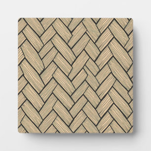Plaque Photo Motif de parquet en bois en chevron