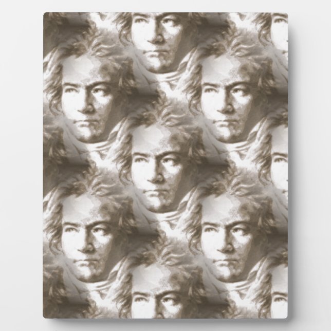 Plaque Photo Motif de portrait Beethoven (Devant)