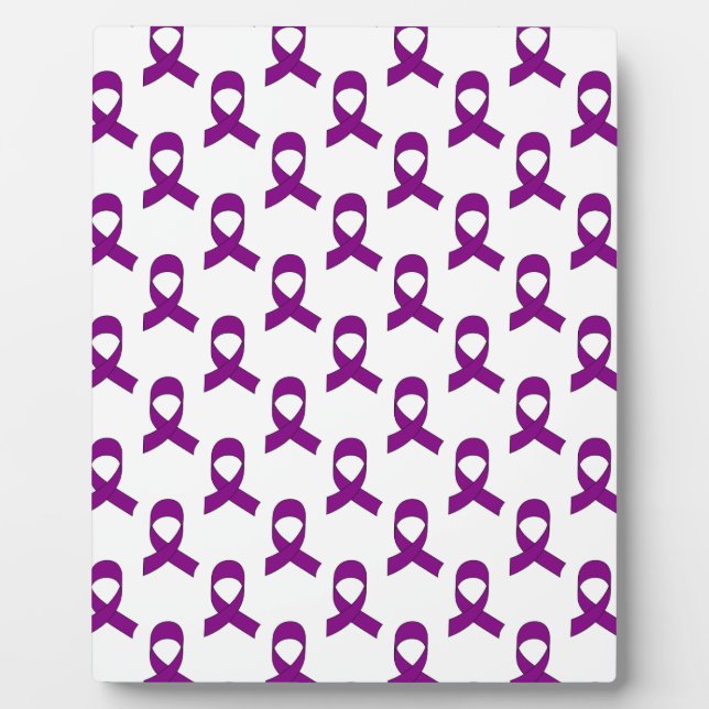 Plaque Photo Motif de ruban violet (Devant)