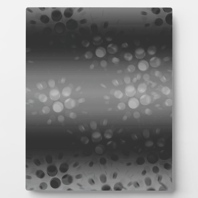 Plaque Photo Motif des éclats pointus - Noir, Gris, Blanc (Devant)