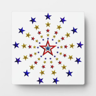 Plaque Photo Motif d'étoiles patriotiques