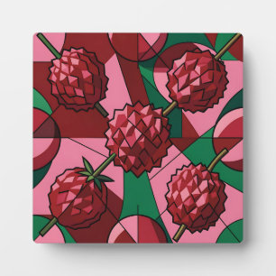 Plaque Photo Motif Géométrique de Litchi