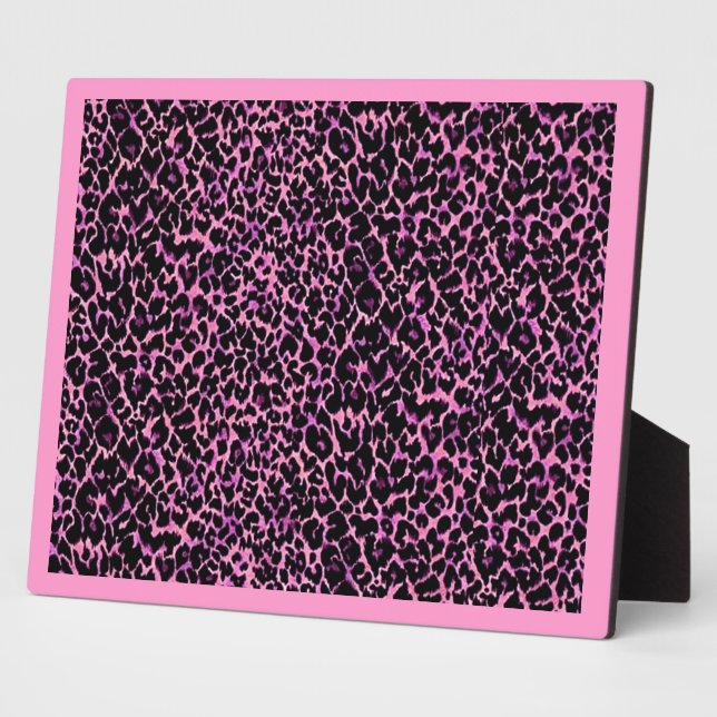 Plaque Photo Motif rose Cheetah (Côté)