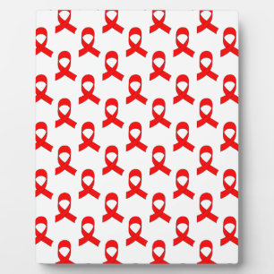 Plaque Photo Motif Ruban Rouge
