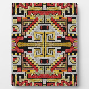 Plaque Photo Motif Tribal/Ethnique Géométrique