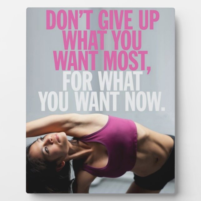 Plaque Photo Motivation de gym - N'abandonnez pas - Entraînemen (Devant)