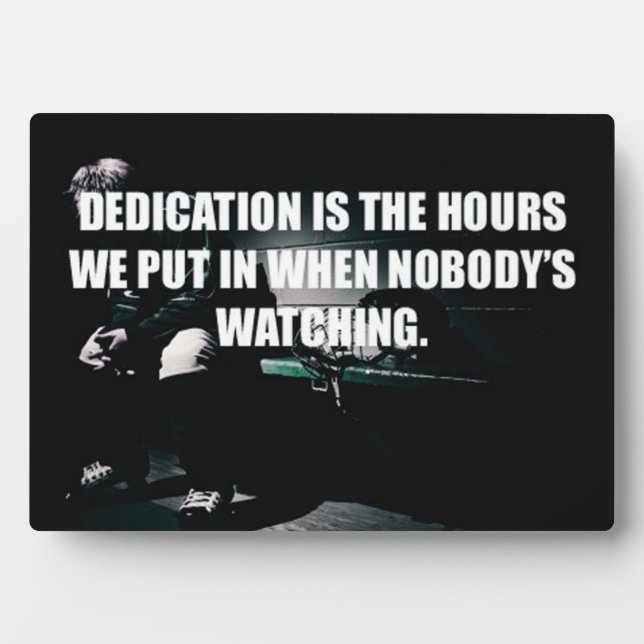 Plaque Photo Motivation de l'entraînement - Dévouement (Devant)