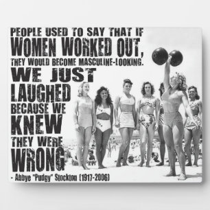 Plaque Photo Motivation de l'entraînement "Femme forte"