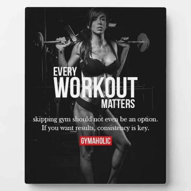 Plaque Photo Motivation des femmes - Chaque entraînement compte (Devant)