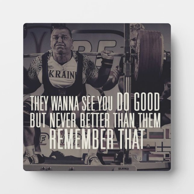 Plaque Photo Motivation du squat (Devant)