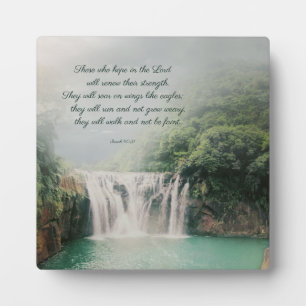 Plaque Photo Motivationnel Encourageant Écriture avec cascade