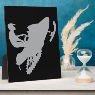 Plaque Photo Motoneige gris argent