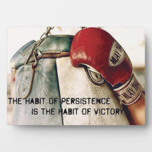 Plaque Photo Mots motivationnels - L'habitude de la persistance