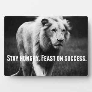 Plaque Photo Mots Motivationnels - Restez Faim. Fête du succès