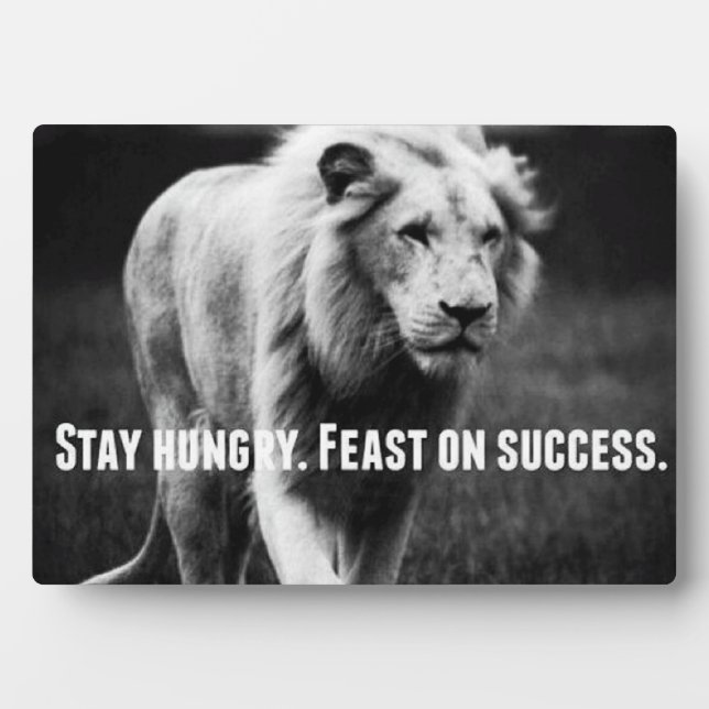 Plaque Photo Mots Motivationnels - Restez Faim. Fête du succès (Devant)