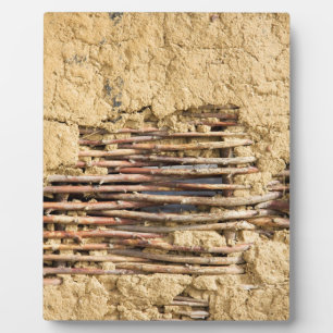 Plaque Photo Mud and wattle wall