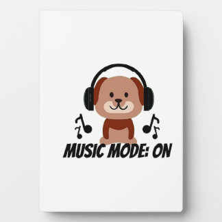 Plaque Photo Music Mode ON � Chill Dog Cartoon Vibes