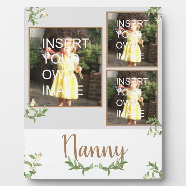 Plaque Photo Nanny personnalisé multi photo (Devant)
