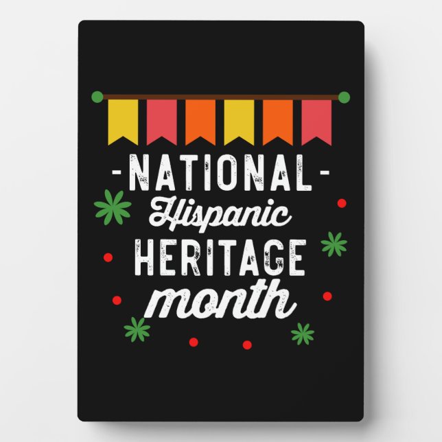 Plaque Photo National Hispanique Mois du patrimoine Funny Cadea (Devant)