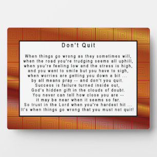 Plaque Photo Ne quittez pas
