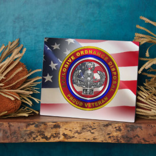 Plaque Photo Neutralisation d'objets explosifs (EOD) 