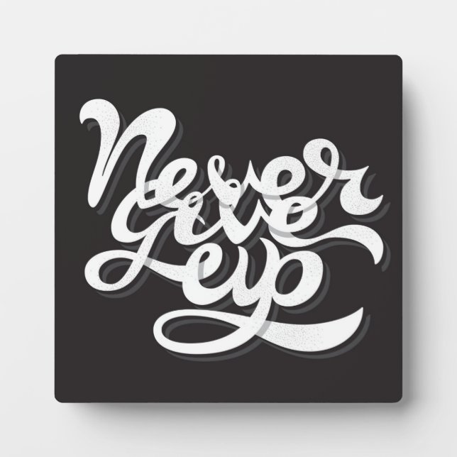 Plaque Photo Never give (Devant)