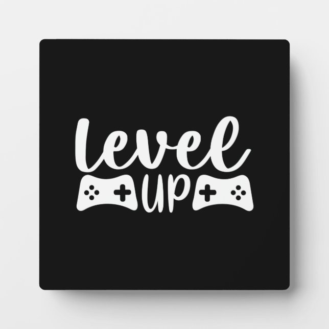 Plaque Photo Niveau Haut, Motivation Vidéo Jeu, Gamer, Jeu P (Devant)