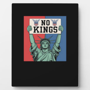 Plaque Photo No Kings Style Patriotique Classique