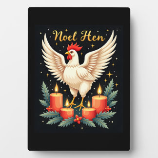 Plaque Photo Noel Hen Chicken