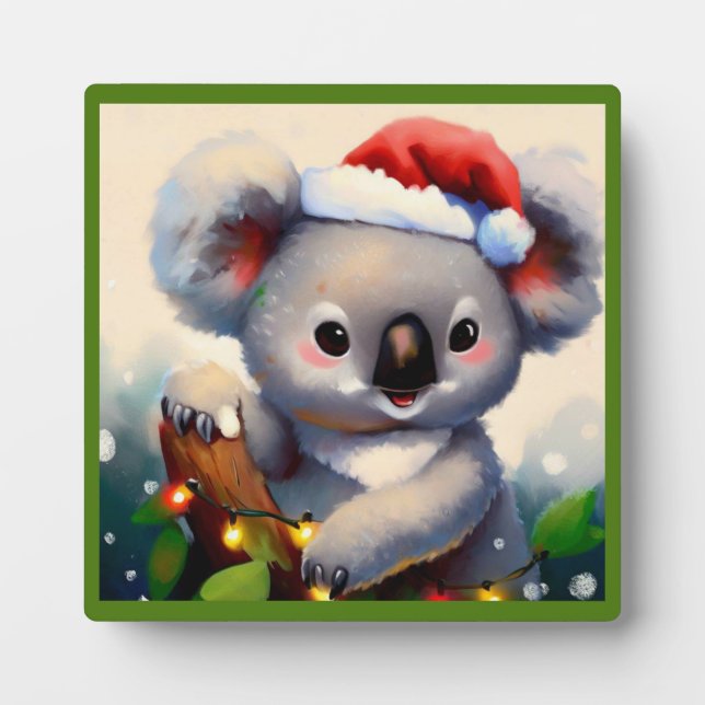 Plaque Photo Noël Koala 2 (Devant)