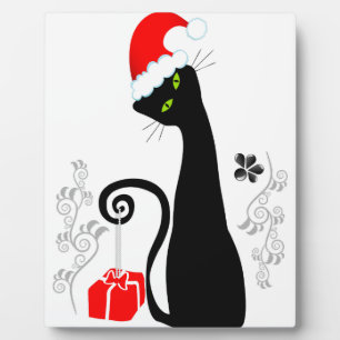 Plaque Photo Noël moderne Kitty