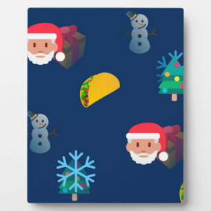 Plaque Photo noël taco emoji