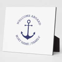 Nom de bateau personnalisé Bienvenue à bord de l'a