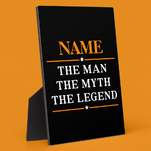 Plaque Photo Nom Personnalisé L'Homme Le Mythe La Légende