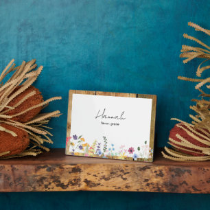 Plaque Photo Nom personnalisé Signification biblique Fleurs sau