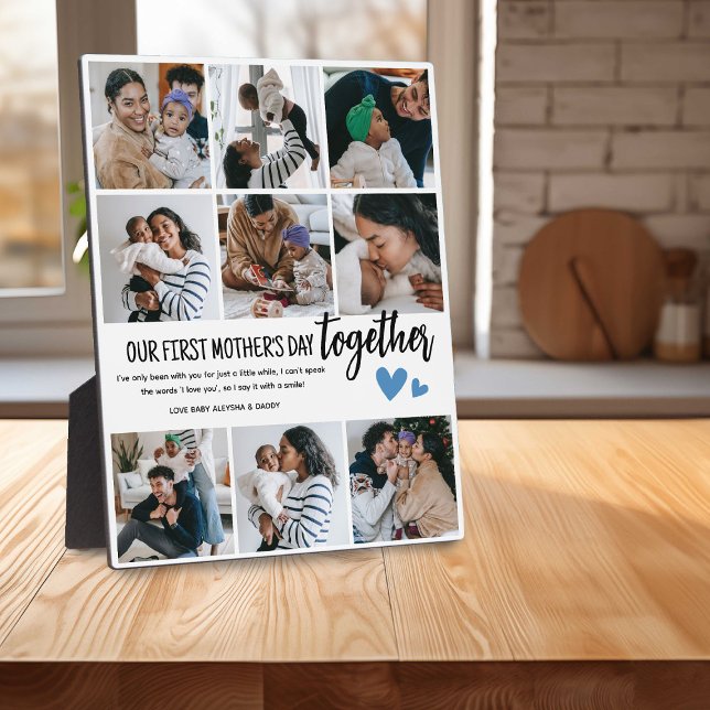 Plaque Photo Notre 1ère Fête des Mères ! Collage de photos (Créateur téléchargé)