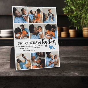 Plaque Photo Notre 1ère Fête des pères Ensemble ! Collage de ph