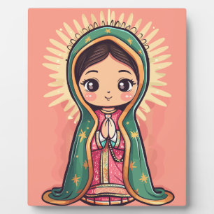 Plaque Photo Notre Dame de Guadalupe style kawaii mignon