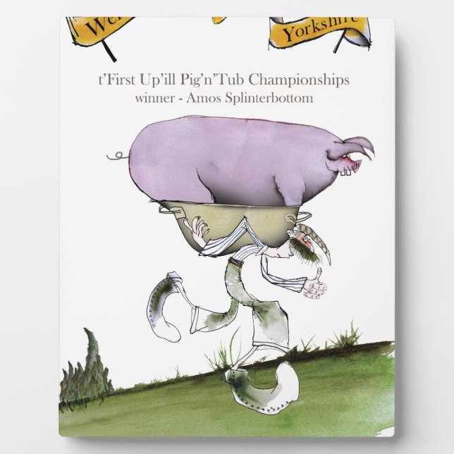 Plaque Photo nous aimons yorkshire up'ill pig race (Devant)