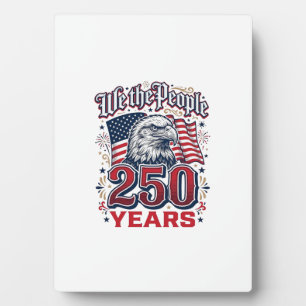 Plaque Photo Nous Le Peuple 250 Ans Aigle Patriotique Vintage D