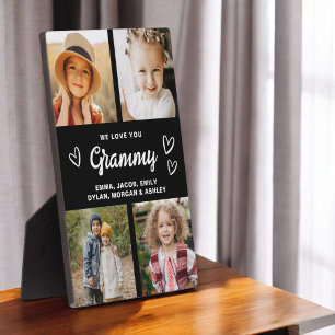 Plaque Photo Nous t'aimons Grammy Famille Moderne Photo Collage