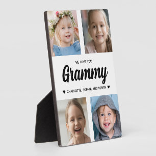 Plaque Photo Nous t'aimons Grammy Family Keepsaké Photo Collage