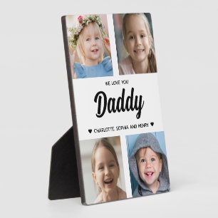 Plaque Photo Nous t'aimons Papa Famille Garder Photo Collage