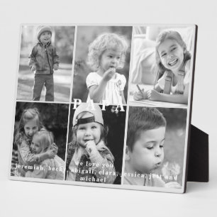 Plaque Photo Nous t'aimons Papa Names Photo Collage