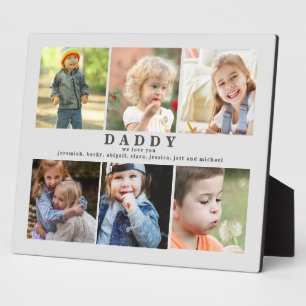 Plaque Photo Nous t'aimons Papa Noms Photo Collage II